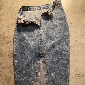 80’s Stonewash Hi-Waist Denim Pencil Skirt